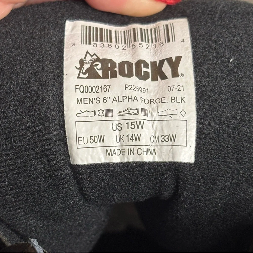 Rocky Alpha Force Waterproof Tactical Boots Men’s 15W Black
